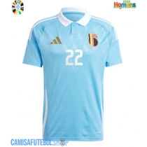 Camisa de time de futebol Bélgica Jeremy Doku #22 Replicas 2º Equipamento Europeu 2024 Manga Curta